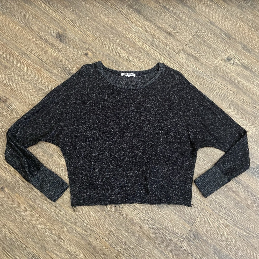 Joah Brown Black Gray Speckled Oversized Slouchy Pullover Sweater Women One Size